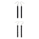 925 Sterling Silver Ebony Wood Texture Peace Drop Earrings 925 Sterling Silver Ebony Wood Texture Peace Drop Earrings