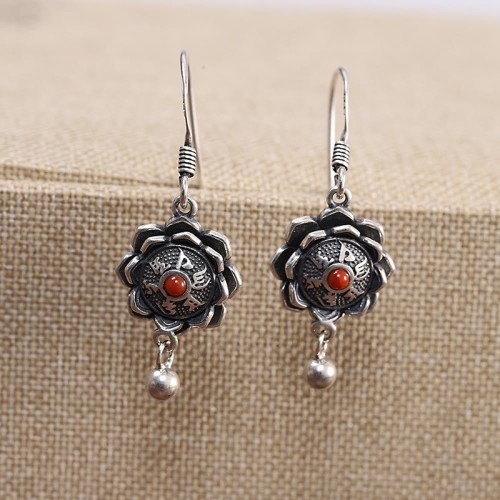 925 Sterling Silver Om Mani Padme Hum Lotus Peace Jewelry Set 925 Sterling Silver Om Mani Padme Hum Lotus Peace Jewelry Set