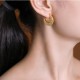 Crescent Moon Jade Prosperity Drop Earrings Crescent Moon Jade Prosperity Drop Earrings