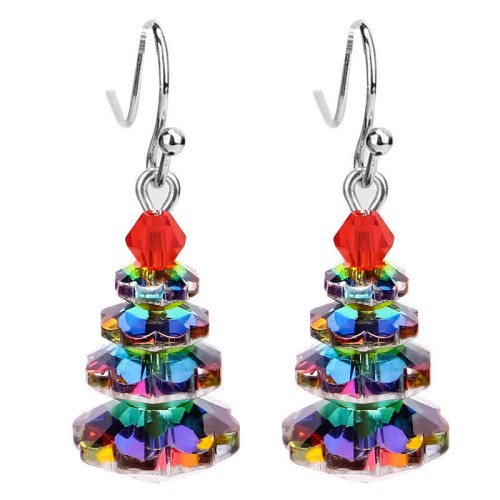 Various Crystals Christmas Tree Amethyst Healing Earrings Various Crystals Christmas Tree Amethyst Healing Earrings
