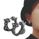 925 Sterling Silver Dragon Hoop Protection Earrings 925 Sterling Silver Dragon Hoop Protection Earrings