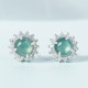 925 Sterling Silver Jade Luck Abundance Stud Earrings 925 Sterling Silver Jade Luck Abundance Stud Earrings