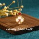 24K Gold-Plated White Jade Four Leaf Clover Earrings 24K Gold-Plated White Jade Four Leaf Clover Earrings