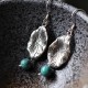 925 Sterling Silver Turquoise Lotus Leaf Protection Earrings 925 Sterling Silver Turquoise Lotus Leaf Protection Earrings