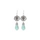 Magnolia Flower Jade Water Drop Prosperity Earrings Magnolia Flower Jade Water Drop Prosperity Earrings