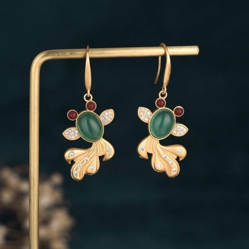 FengShui Jade Koi Fortune Earrings FengShui Jade Koi Fortune Earrings