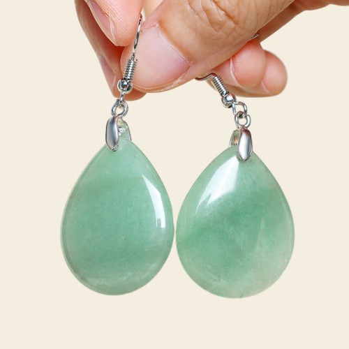 Aventurine Healing Drop Earrings Aventurine Healing Drop Earrings