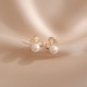 18K Gold Pearl Butterfly Love Stud Earrings 18K Gold Pearl Butterfly Love Stud Earrings