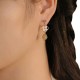 Tridacna Stone Flower Jade Bead Blessing Earrings