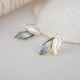 Leaf Design Luck Stud Earrings Leaf Design Luck Stud Earrings