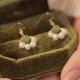 Cyan Jade Pearl Bead Luck Drop Earrings Cyan Jade Pearl Bead Luck Drop Earrings