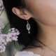 925 Sterling Silver Turquoise Lotus Leaf Protection Earrings 925 Sterling Silver Turquoise Lotus Leaf Protection Earrings