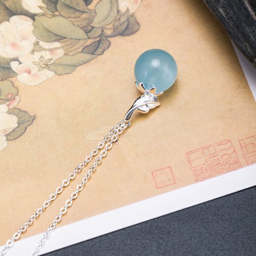 925 Sterling Silver Aquamarine Leaf Flower Peace Earrings Set 925 Sterling Silver Aquamarine Leaf Flower Peace Earrings Set
