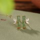 925 Sterling Silver Hetian Cyan Jade Bamboo Luck Stud Earrings 925 Sterling Silver Hetian Cyan Jade Bamboo Luck Stud Earrings