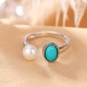 925 Silver Pearl Turquoise Healing Wisdom Jewelry Set 925 Silver Pearl Turquoise Healing Wisdom Jewelry Set