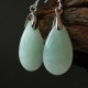925 Sterling Silver Jade Water Drop Luck Earrings