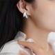 Leaf Design Luck Stud Earrings Leaf Design Luck Stud Earrings