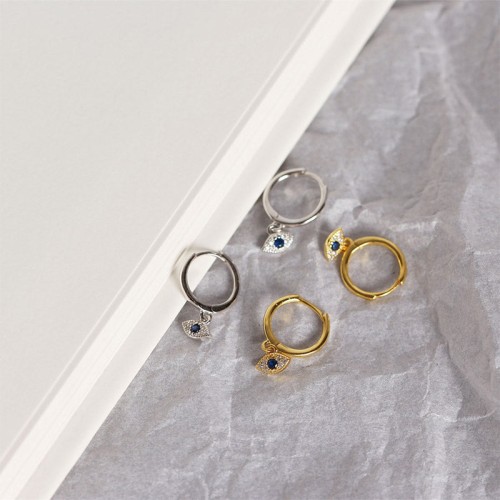 925 Sterling Silver Evil Eye Protection Stud Earrings 925 Sterling Silver Evil Eye Protection Stud Earrings
