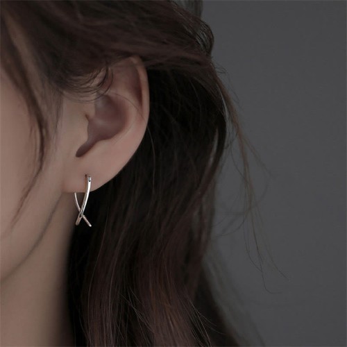 Geometric Cross Luck Hoop Earrings Geometric Cross Luck Hoop Earrings