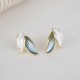 Leaf Design Luck Stud Earrings Leaf Design Luck Stud Earrings