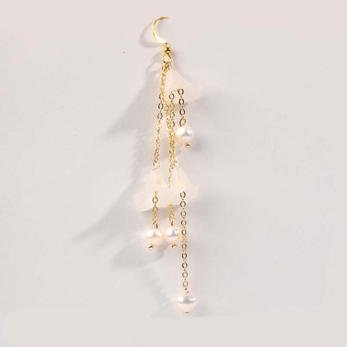 Pearl Flower Petals Luck Drop Earrings Pearl Flower Petals Luck Drop Earrings