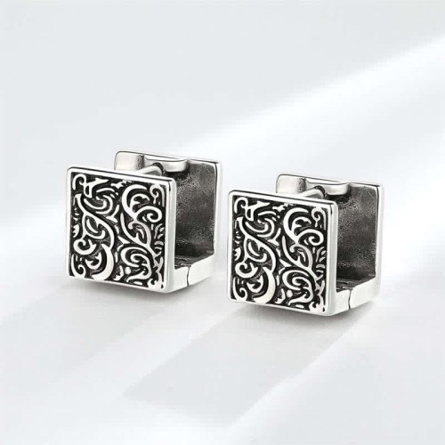 Grass Pattern Square Stud Earrings Grass Pattern Square Stud Earrings