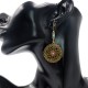 Round Flower Luck Drop Earrings Round Flower Luck Drop Earrings