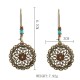 Round Flower Luck Drop Earrings Round Flower Luck Drop Earrings