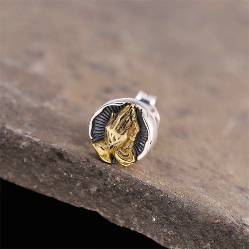 925 Sterling Silver Namaste Equality Stud Earrings 925 Sterling Silver Namaste Equality Stud Earrings