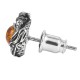 925 Sterling Silver Amber Dragon Success Stud Earrings 925 Sterling Silver Amber Dragon Success Stud Earrings