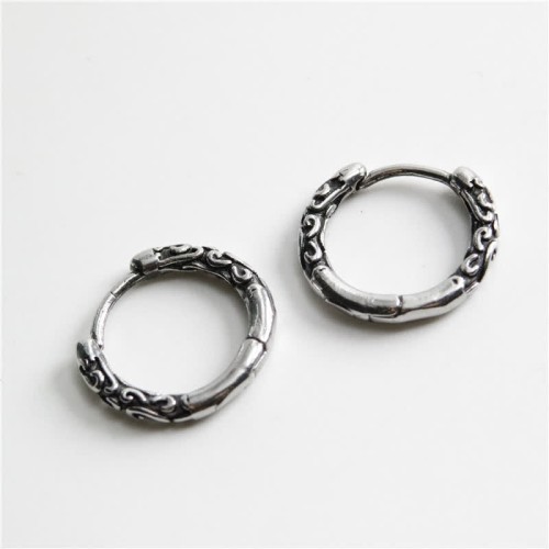 Viking Celtic Hoop Titanium Steel Balance Earrings Viking Celtic Hoop Titanium Steel Balance Earrings