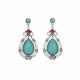 Tibetan Vintage Turquoise Waterdrop Strength Earrings