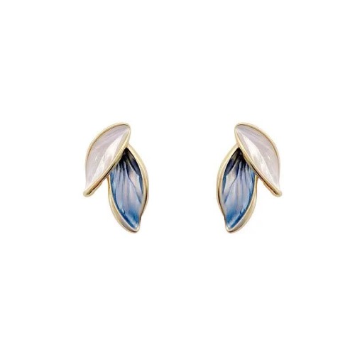 Leaf Design Luck Stud Earrings Leaf Design Luck Stud Earrings