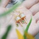 925 Sterling Silver Jade Prayer Wheel Luck Drop Earrings 925 Sterling Silver Jade Prayer Wheel Luck Drop Earrings