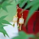 925 Sterling Silver Jade Prayer Wheel Luck Drop Earrings 925 Sterling Silver Jade Prayer Wheel Luck Drop Earrings