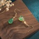 Cyan Jade Luck Drop Earrings Cyan Jade Luck Drop Earrings
