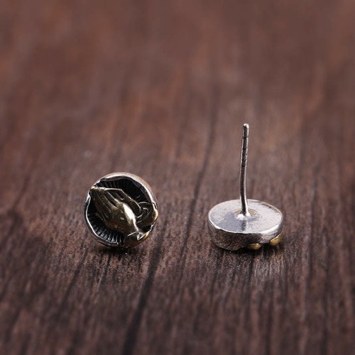 925 Sterling Silver Namaste Equality Stud Earrings 925 Sterling Silver Namaste Equality Stud Earrings