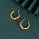 925 Sterling Silver Red Agate Lotus Confidence Stud Earrings