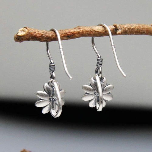 925 Sterling Silver Lotus Flower Enlightenment Earrings 925 Sterling Silver Lotus Flower Enlightenment Earrings