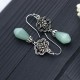 Magnolia Flower Jade Water Drop Prosperity Earrings Magnolia Flower Jade Water Drop Prosperity Earrings