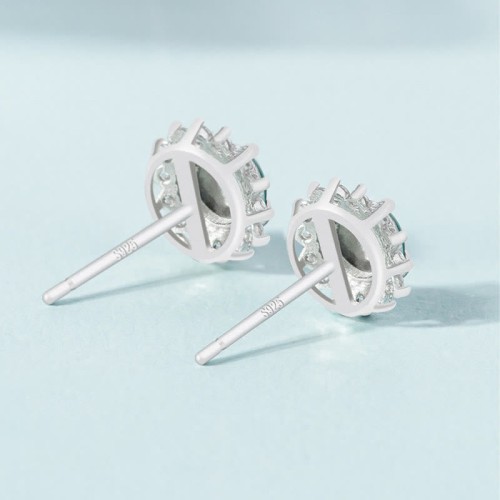 925 Sterling Silver Jade Luck Abundance Stud Earrings 925 Sterling Silver Jade Luck Abundance Stud Earrings