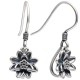 925 Sterling Silver Lotus Flower Enlightenment Earrings 925 Sterling Silver Lotus Flower Enlightenment Earrings