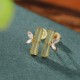 925 Sterling Silver Hetian Cyan Jade Bamboo Luck Stud Earrings 925 Sterling Silver Hetian Cyan Jade Bamboo Luck Stud Earrings