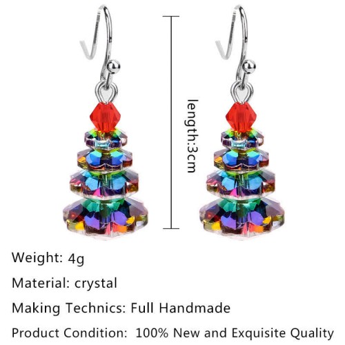 Various Crystals Christmas Tree Amethyst Healing Earrings Various Crystals Christmas Tree Amethyst Healing Earrings