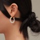Round Jade White Jade Prosperity Earrings Round Jade White Jade Prosperity Earrings