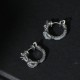 925 Sterling Silver Dragon Hoop Protection Earrings 925 Sterling Silver Dragon Hoop Protection Earrings