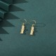 925 Sterling Silver Hetian Jade Cat Eye Bamboo Luck Drop Earrings 925 Sterling Silver Hetian Jade Cat Eye Bamboo Luck Drop Earrings