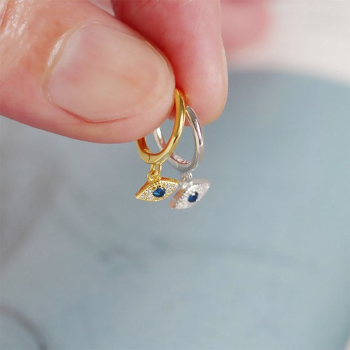 925 Sterling Silver Evil Eye Protection Stud Earrings 925 Sterling Silver Evil Eye Protection Stud Earrings