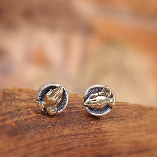925 Sterling Silver Namaste Equality Stud Earrings 925 Sterling Silver Namaste Equality Stud Earrings
