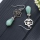 Magnolia Flower Jade Water Drop Prosperity Earrings Magnolia Flower Jade Water Drop Prosperity Earrings